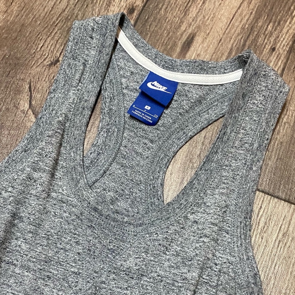 Nike Gray Racerback Romper Small Just Do It Athleisure Lounge One Piece - Picture 4 of 5